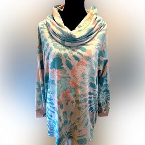 $10 2/15 Adyp PARKER Top with cowl neck XL fall wardrobe 0140